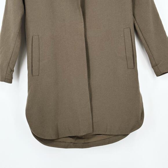 All Saints Womens Wool Vine Coat Small Trench Modern Minimalist Quiet Luxury - Picture 3 of 12